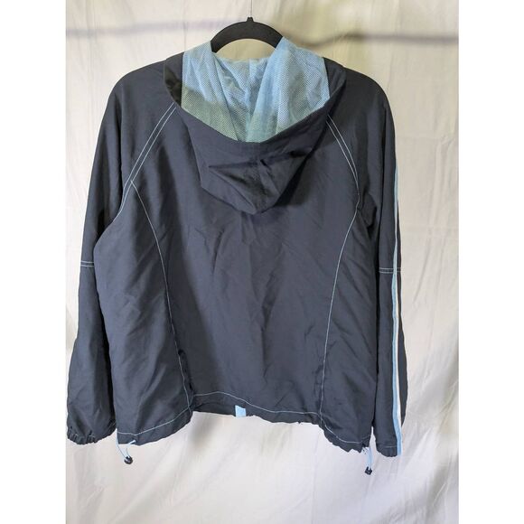 Green Tea Navy Blue Full-zip Hooded Windbreaker and Jogger Set Women's Size XL - Picture 3 of 11
